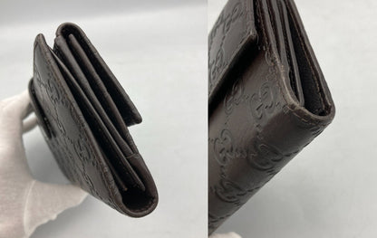 GUCCI グッチ シマレザー Wホック 長財布 231841 中古 D4
