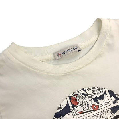 MONCLER モンクレール Tシャツ キッズ 半袖 コットン コミック柄 漫画 ホワイト 104cm D19548018350 中古 T1