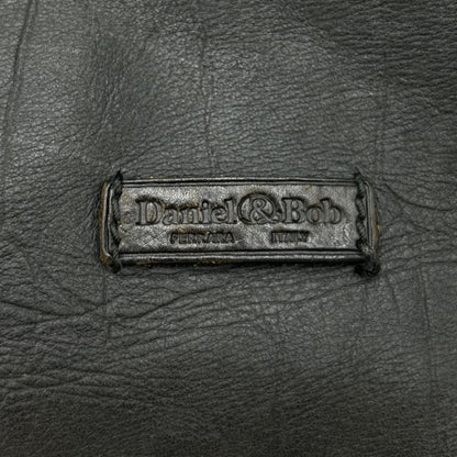 Daniel＆Bob ダニエル＆ボブ レザー ショルダーバッグ 2WAY メンズ 大きめ クロコ調 通勤 中古 W４