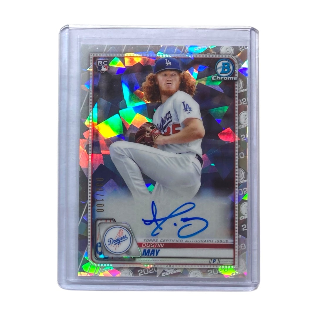 TOPPS MLBカード BOWMAN CHROME DUSTIN MAY LOS ANGELES DODGERS /100 #CRA-DM 中古 IT2