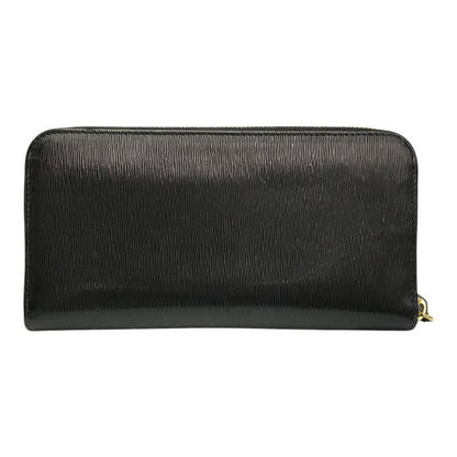 PRADA プラダ VITELLO MOVE TR ヴィッテロムーブ 長財布 メンズ ラウンドファスナー ジップ レザー 三角プレート ブラック 1ML506 中古 T1