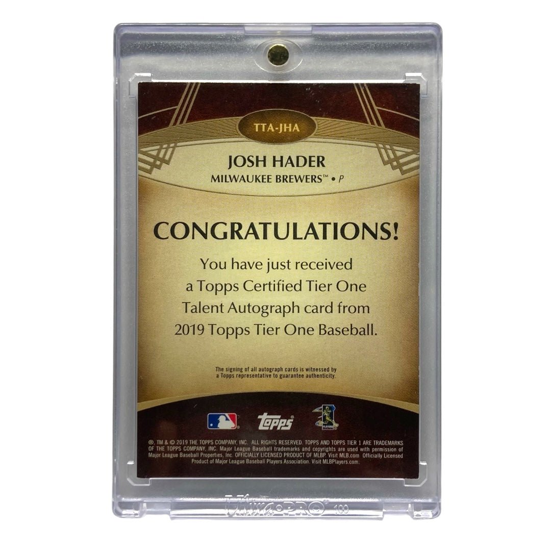 TOPPS MLBカード TIER ONE JOSH HADER BREWERS 06/10 #TTA-JHA 中古 IT2