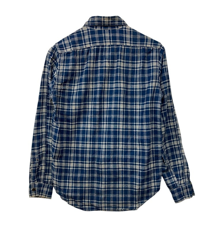 FREEWHEELERS フリーホイーラーズ Neal Cassady Railroad ベイクヘッドシャツ インディゴチェック サイズ14 メンズ 中古 D4