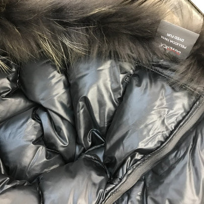 DUVETICA デュベティカ ダウンジャケット レディース ファー フード 細身 ショート丈 チャコールグレー 38サイズ 12934 中古 T1