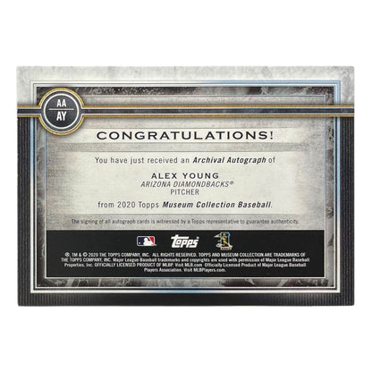 TOPPS MLBカード MUSEUM COLLECTION ALEX YOUNG ARIZONA DIAMONDBACKS /299 #AA-AY 中古 IT2