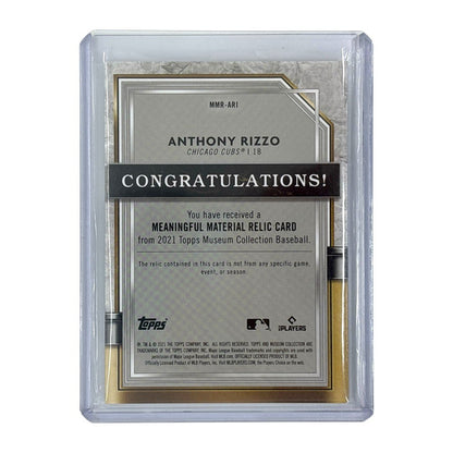 TOPPS MLBカード MUSEUM COLLECTION ANTHONY RIZZO CHICAGO CUBS 20/35 #MMR-ARI 中古 IT1