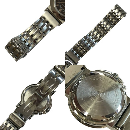 SEIKO セイコー KINETIC 腕時計 メンズ アナログ クォーツ デイト SS キネティック 発電 ラウンドフェイス シルバー/ブラック 5M42-0G50 中古 T1