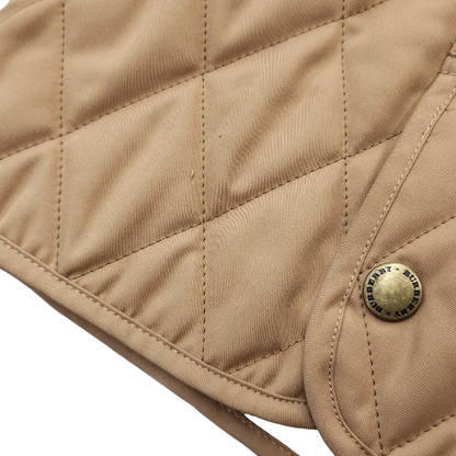 BURBERRY バーバリー ジャケット レディース 秋冬 キルティング 中綿 裏チェック柄 ベージュ 42サイズ FC059-730 中古 T1