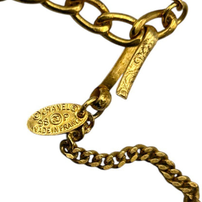CHANEL シャネル ココマーク ボール トップ ネックレス アクセサリー ブランド レディース ラインストーン 中古 W４