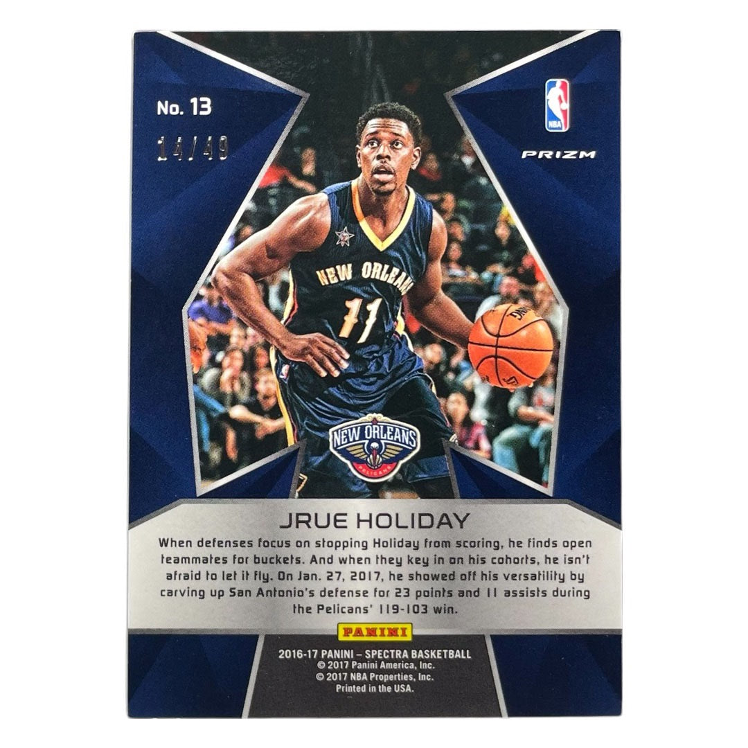 PANINI NBAカード SPECTRA PRIZM JRUE HOLIDAY PELICANS /49 #13 中古 IT2