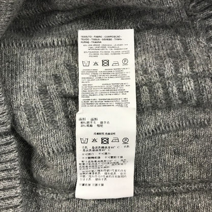 EMPORIO ARMANI エンポリオアルマーニ プルオーバーパーカー メンズ ウール フード グレー Sサイズ 中古 N1