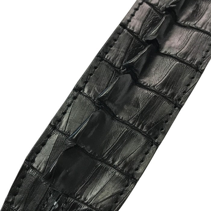 Salve! サルウェー ギターストラップ クロコダイルレザー ワニ革 鰐 ブラック 中古 T1