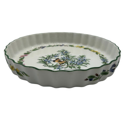 ROYAL WORCESTER ロイヤルウースター ハーブ ローズマリー キッシュプレート 皿 洋食器 ブランド 蝶々 フラワー 花 中古 W４