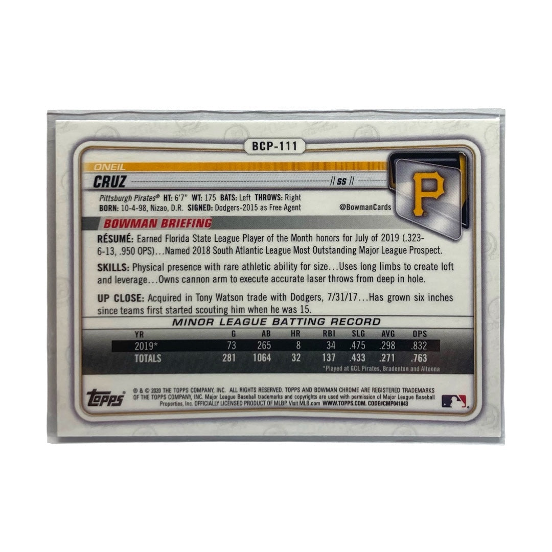 TOPPS MLBカード BOWMAN CHROME ONEIL CRUZ PIRATES #BCP-111 中古 IT2