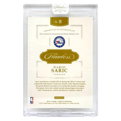 未開封品 PANINI NBAカード FLAWLESS DARIO SARIC PHILADELPHIA 76ERS /25 #19 中古 IT1