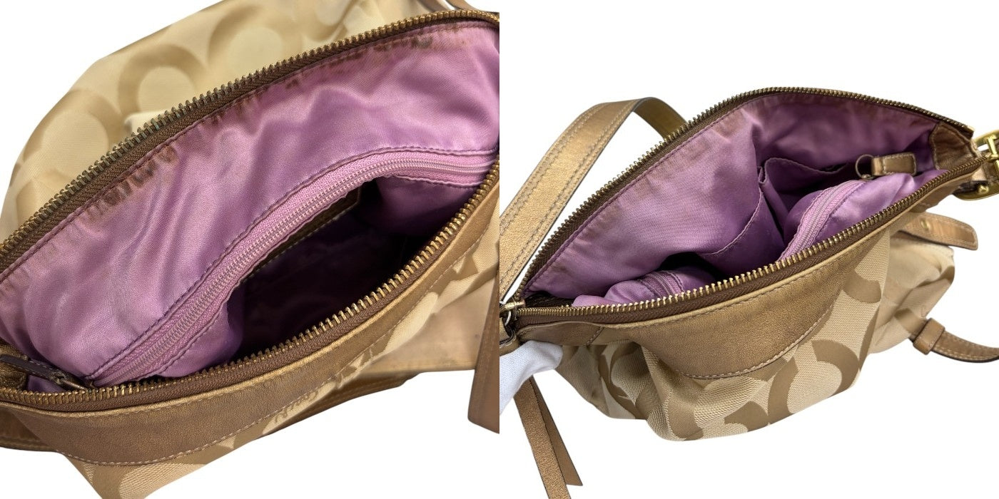 COACH コーチ ショルダー バッグ 13889 鞄 ブランド シグネチャー 肩掛け 斜め掛け 中古 W４