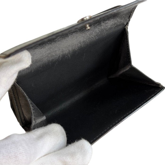 ルイヴィトン LOUIS VUITTON モノグラムマット ポルトモネビエカルトクレディ M65115 二つ折り 財布 コンパクト ミニ グレー メンズ レディース 中古 W４