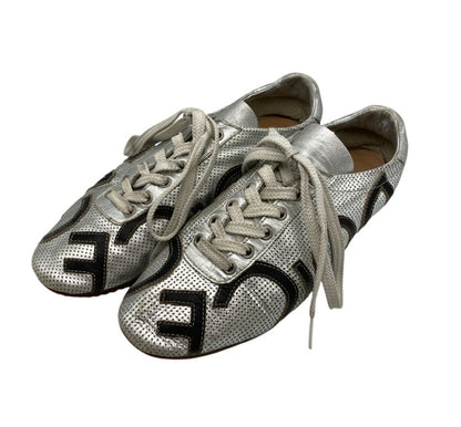 DOLCE＆GABBANA ドルチェ＆ガッバーナ メッシュレザー スニーカー サイズ38 中古 D4