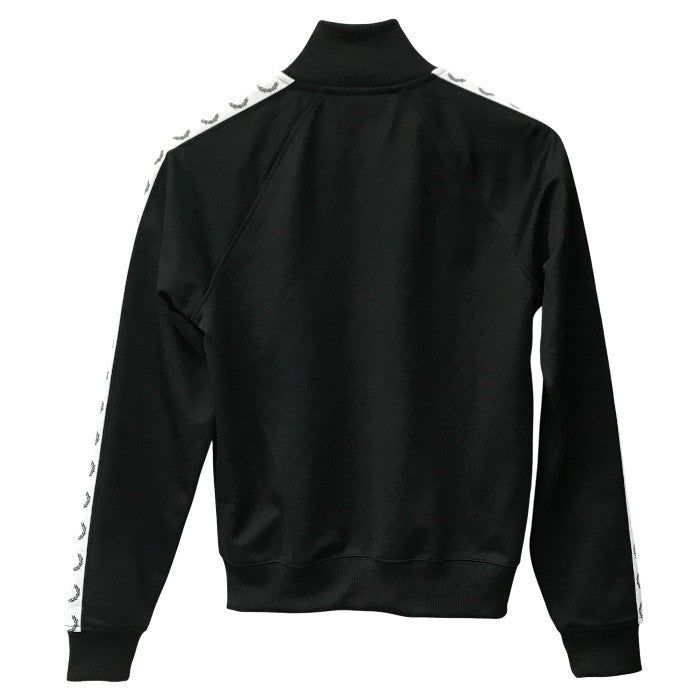 FRED PERRY フレッドペリー トラックジャケット レディース ジャージ サイドテープ ブラック UK10サイズ SJ8135 中古 T1