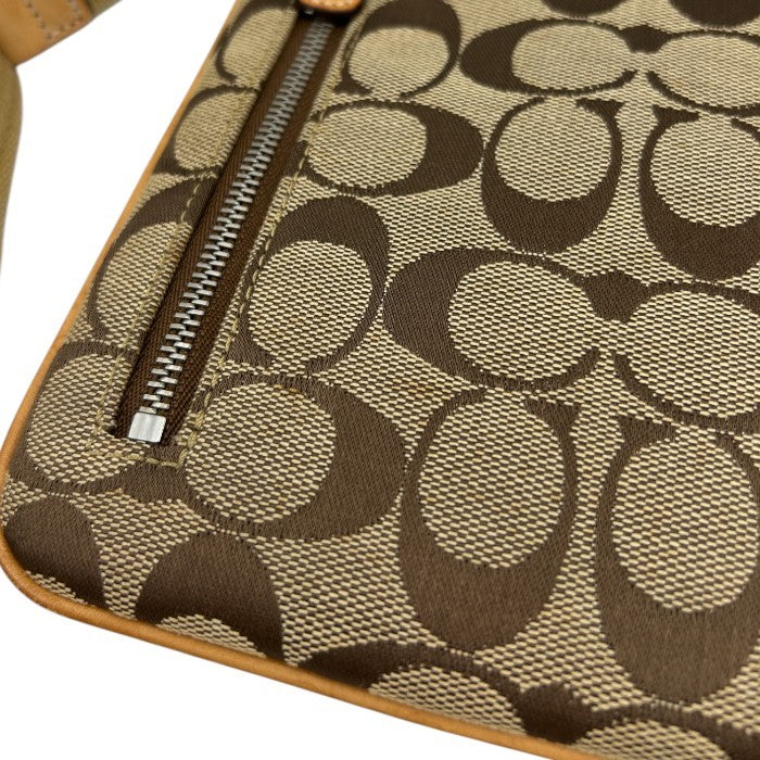 COACH コーチ シグネチャー ショルダーバッグ 鞄 ブランド ミニ コンパクト 小さめ レディース 中古 W４