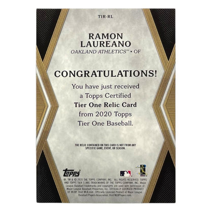 TOPPS MLBカード TIER 1 RAMON LAUREANO OAKLAND ATHLETICS /395 #T1R-RL 中古 IT2
