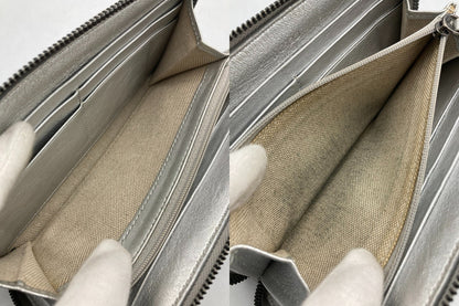 JIMMY CHOO ジミーチュウ スターエンボス ラウンドファスナー長財布 中古 D4
