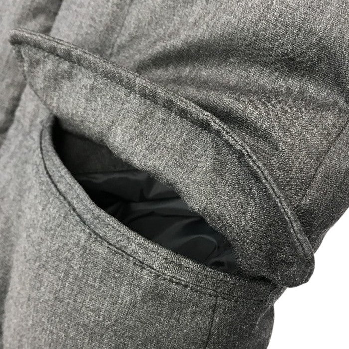 EMPORIO ARMANI JEANS エンポリオアルマーニ ジーンズ ダウンコート メンズ ハーフ ロング シンプル 無地 グレー Sサイズ L15GK 中古 T1