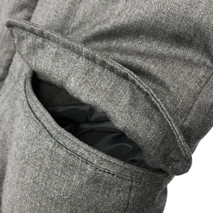 EMPORIO ARMANI JEANS エンポリオアルマーニ ジーンズ ダウンコート メンズ ハーフ ロング シンプル 無地 グレー Sサイズ L15GK 中古 T1