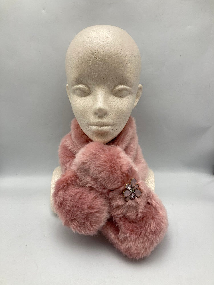 TOCCA トッカ エコファー ティペット ピンク 中古 D4