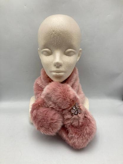 TOCCA トッカ エコファー ティペット ピンク 中古 D4