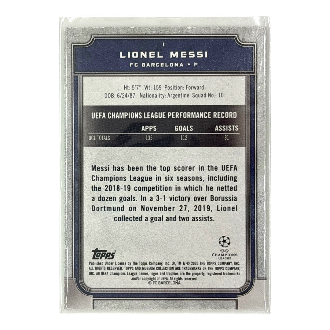 TOPPS サッカーカード MUSEUM COLLECTION LIONEL MESSI BARCELONA #1 中古 IT1