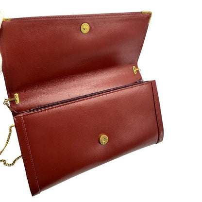 Must de Cartier マストドゥ カルティエ チェーン ショルダー バッグ 鞄 レディース おしゃれ 肩掛け ブランド レザー 中古 W1