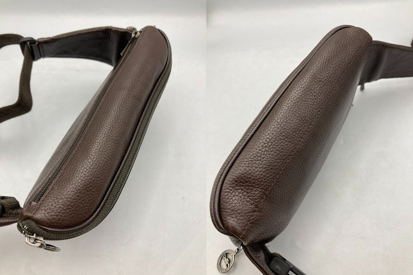LONGCHAMP ロンシャン レザー ウエストポーチ 中古 D4