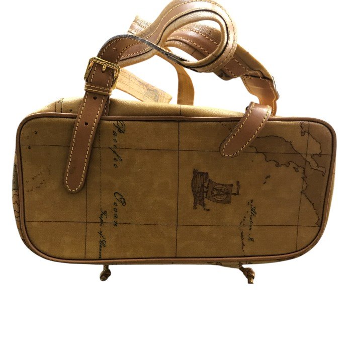 PRIMA CLASSE プリマクラッセ リュック ユニセックス オールシーズン 世界地図 ブラウン 中古 N1