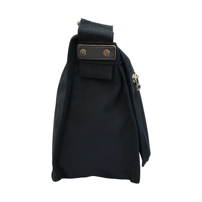 PORTER GIRL ポーター ガール NAKED ネイキッド ショルダーバッグ M レディース キャンバス 斜め掛け メッセンジャー ネイビー 667-19472 中古 T1