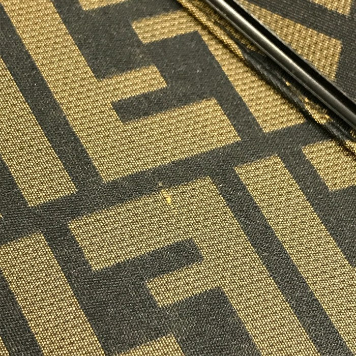 FENDI フェンディ ズッカ 長傘 レディース 60cm 8本骨 ポリエステル 手開き式 雨傘 ブラウン 中古 T1