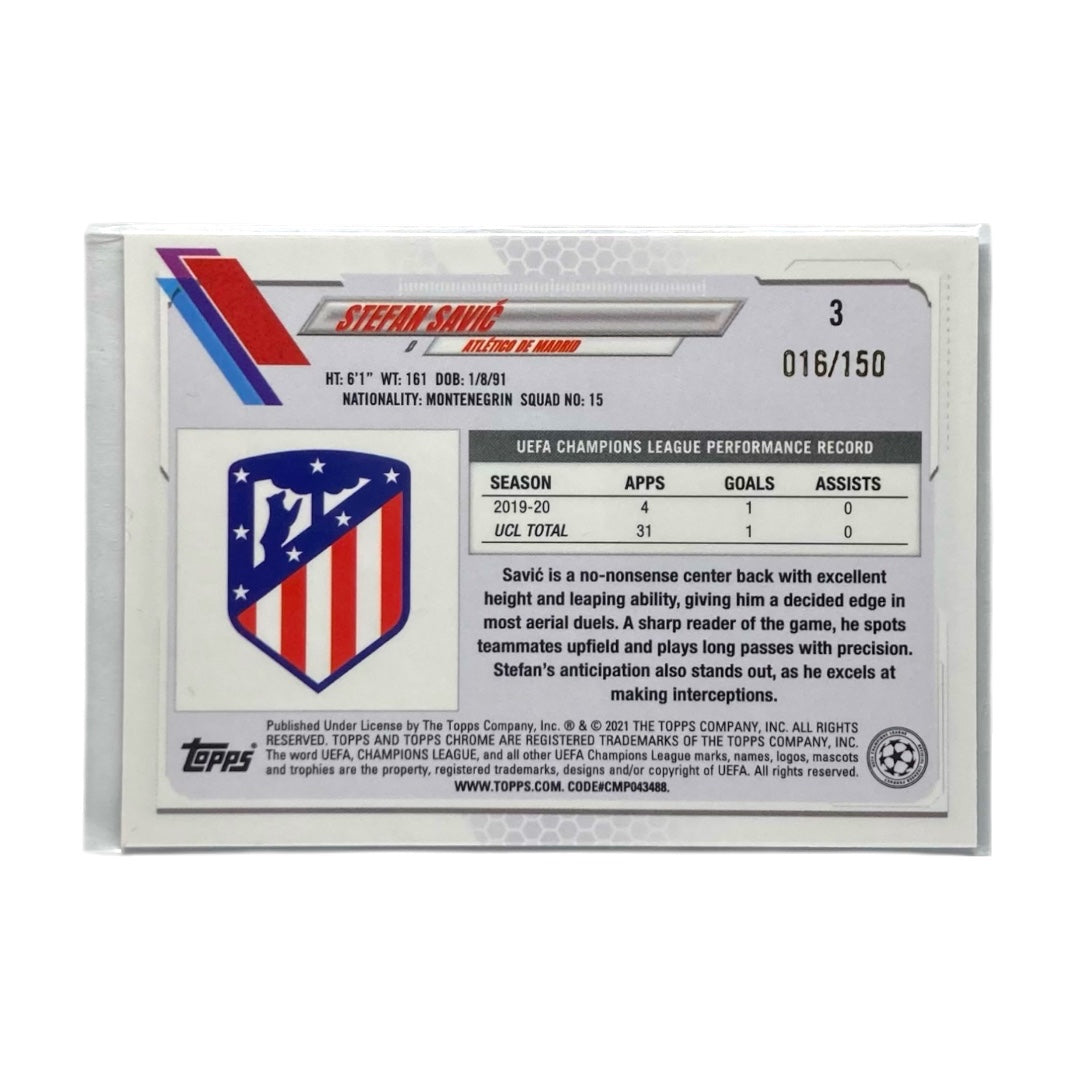 TOPPS サッカーカード CHROME STEFAN SAVIC ALTETICO DE MADRID /150 #3 中古 IT2