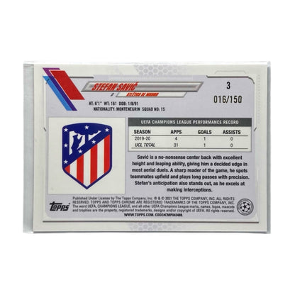 TOPPS サッカーカード CHROME STEFAN SAVIC ALTETICO DE MADRID /150 #3 中古 IT2