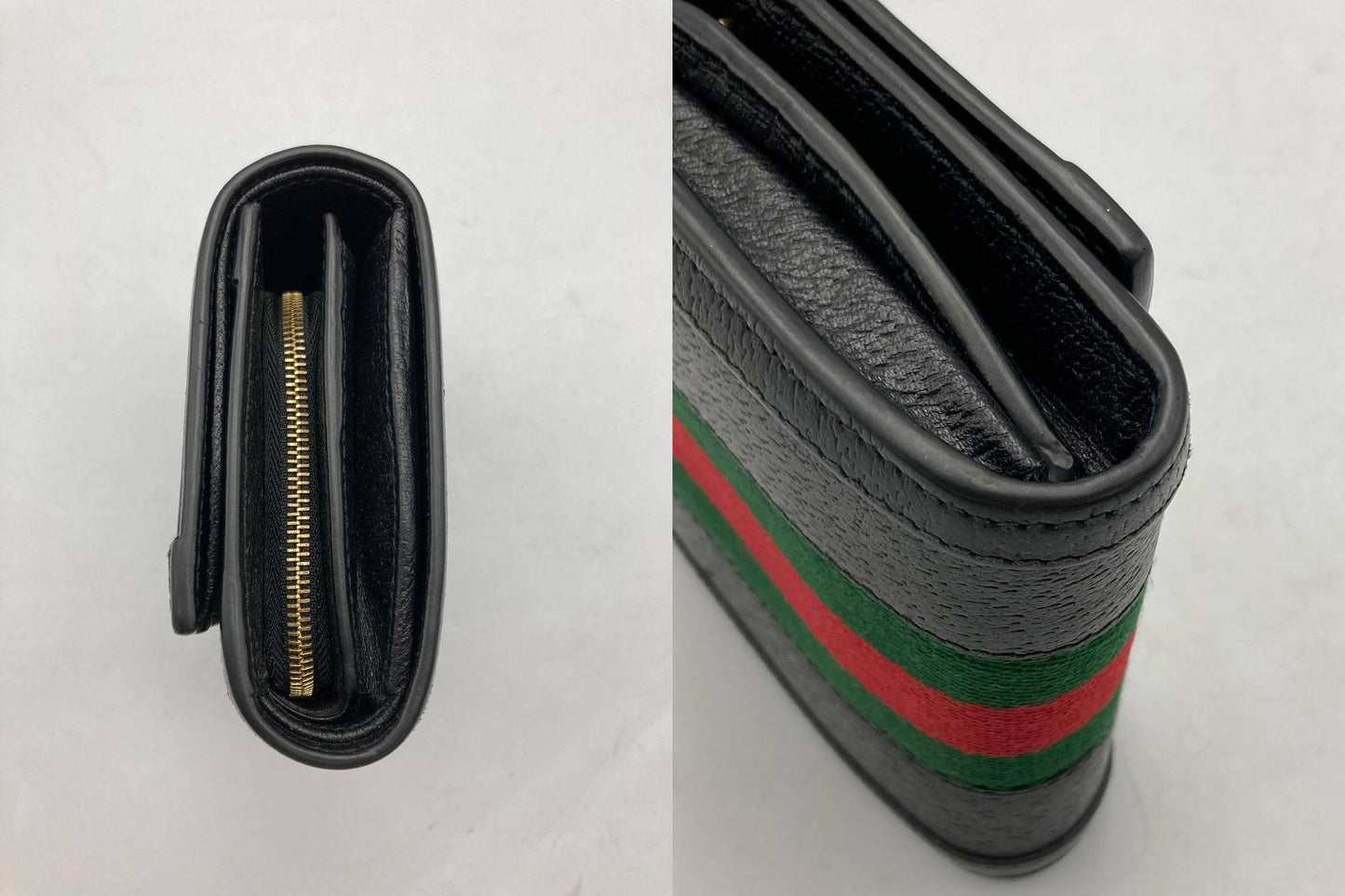 GUCCI グッチ オフィディア GG シェリーライン 二つ折り財布 598662 ブラック 中古 D4