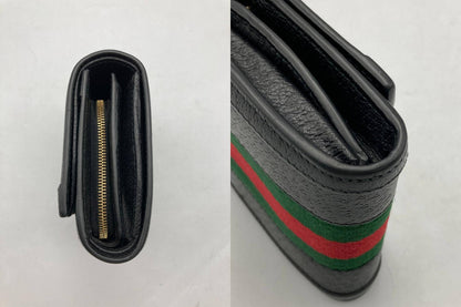 GUCCI グッチ オフィディア GG シェリーライン 二つ折り財布 598662 ブラック 中古 D4