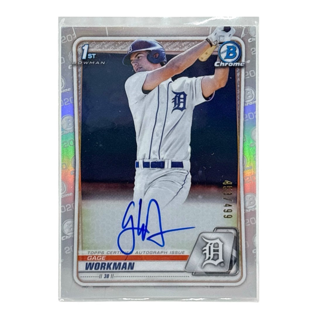 TOPPS MLBカード BOWMAN CHROME 1ST GAGE WORKMAN DETROIT TIGERS /499 #CDA-GW 中古 IT1