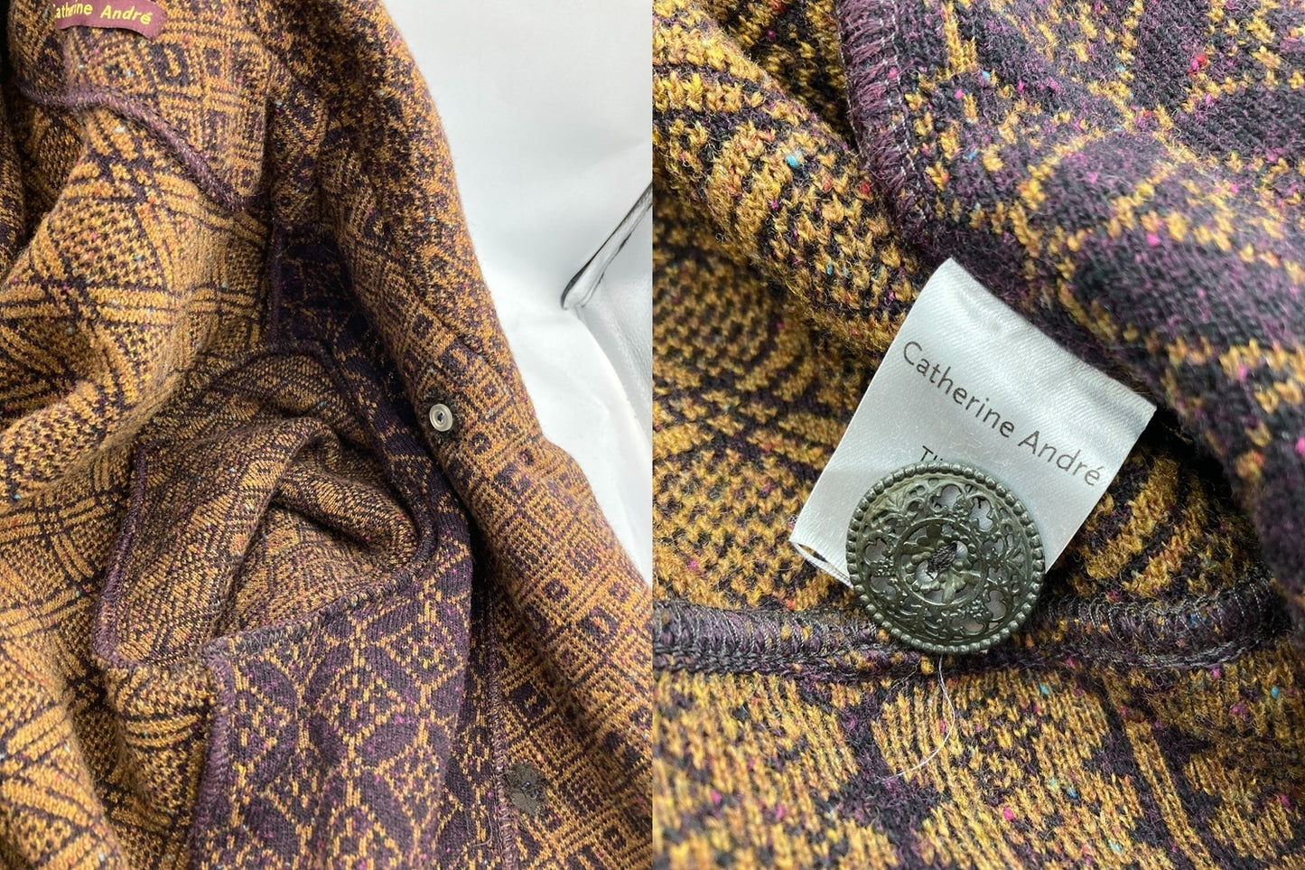 Catherine Andre カトリーヌ アンドレ ニットコート レディース 中古 D4