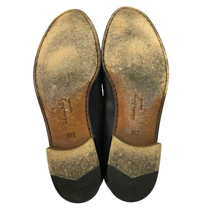 Salvatore Ferragamo フェラガモ ローファー メンズ レザー ビジネスシューズ ヴァラ ブラック 8(約26.0cm) UR20977 中古 T1