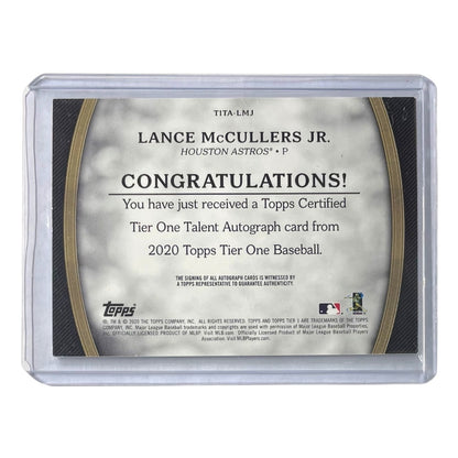 TOPPS MLBカード TIER 1 LANCE MCCULLERS JR. HOUSTON ASTROS /299 #T1TA-LMJ 中古 IT2