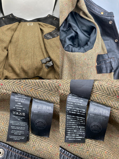 LEATHER BOMU レザーボム 馬革 ホースハイド レザージャケット サイズXL メンズ 中古 D4