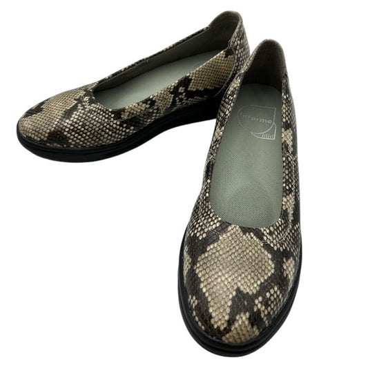 fitfit フィットフィット パイソン調 レザー バレエ スニーカー 23.5cm 靴 シューズ レディース 中古 W４