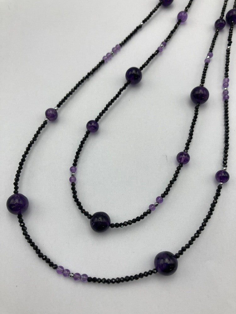 天然石 2連 ネックレス 中古 D4