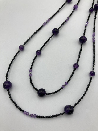 天然石 2連 ネックレス 中古 D4