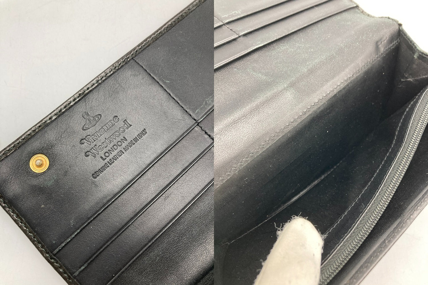 Vivienne Westwood ヴィヴィアンウエストウッド エナメル 2つ折り 長財布 中古 D4