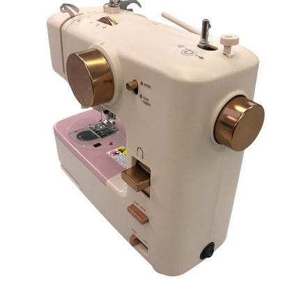 アックスヤマザキ 電子ミシン コンパクトミシン 小型 初心者 シンプル 簡単 ブラッシュピンク KA-01 中古 Y1